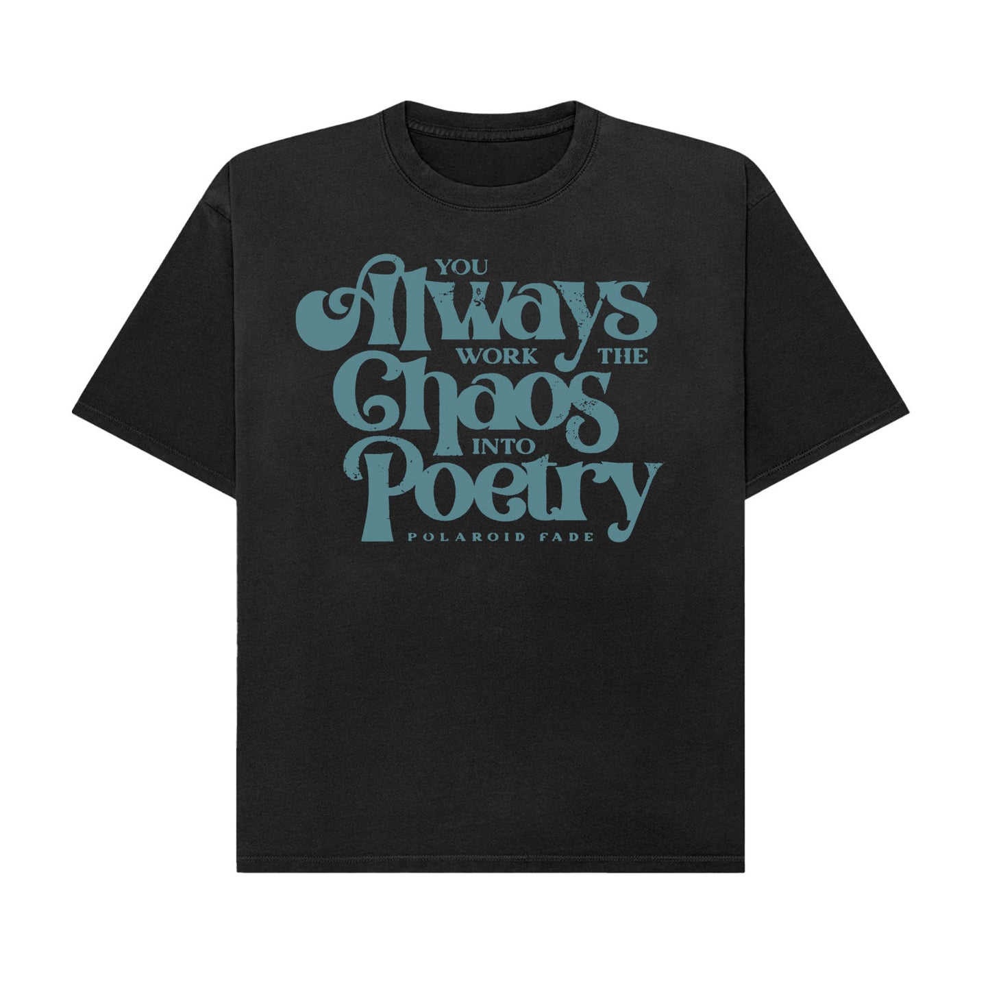 Black Polaroid Fade Lyric T-Shirt